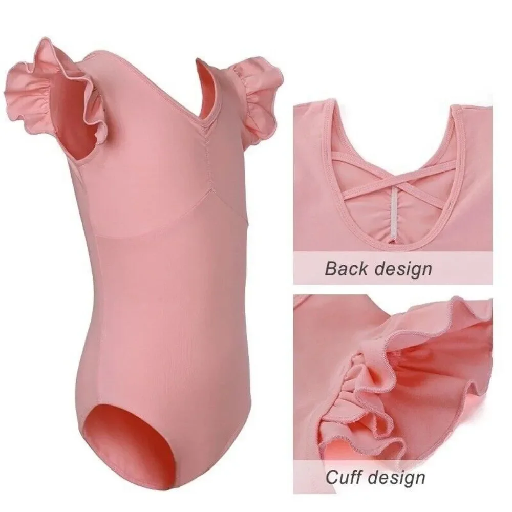 Los Angeles Boutique Girls Gymnastics Ballet Dress Leotard Unitard Pink 140 10